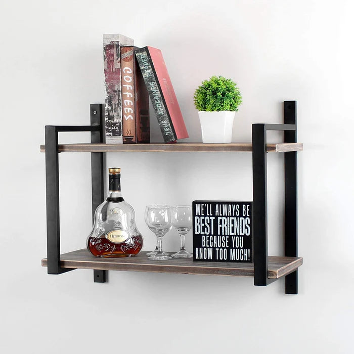 Industrial Pipe Shelving Wall Mounted