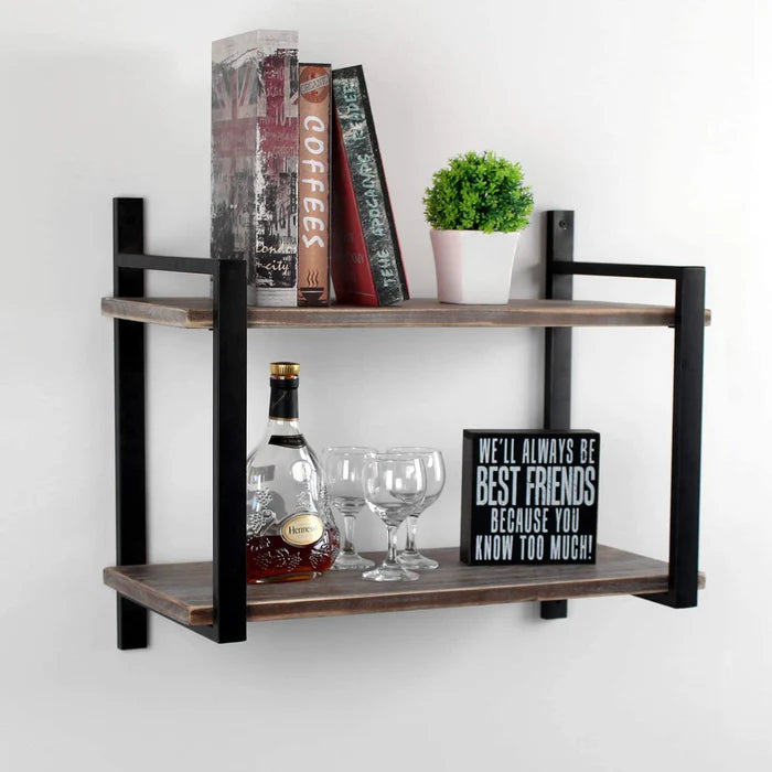 Industrial Pipe Shelving Wall Mounted