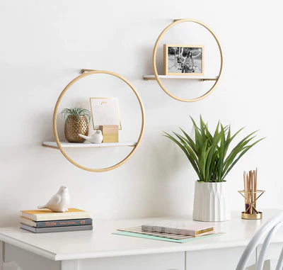 Modern Glam Floating Wall Shelf
