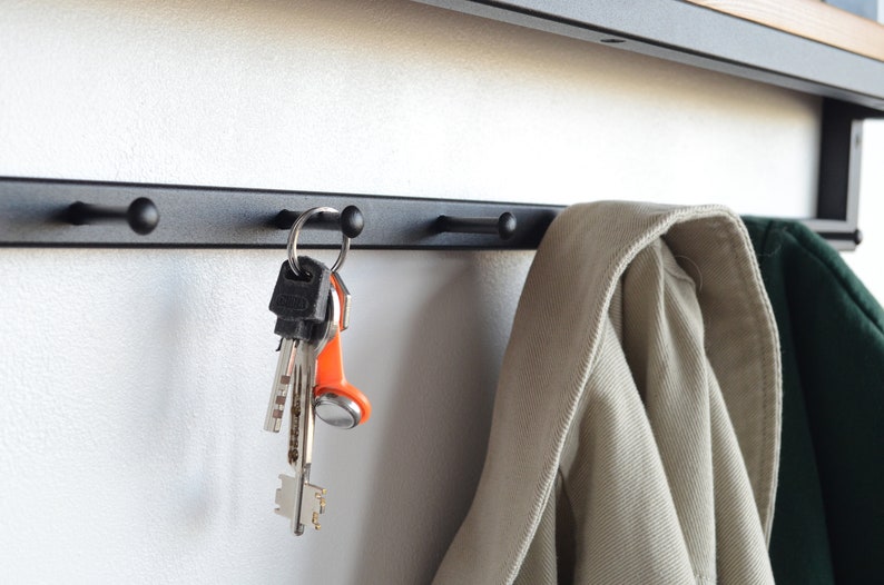 Entryway wall mounted coat rack