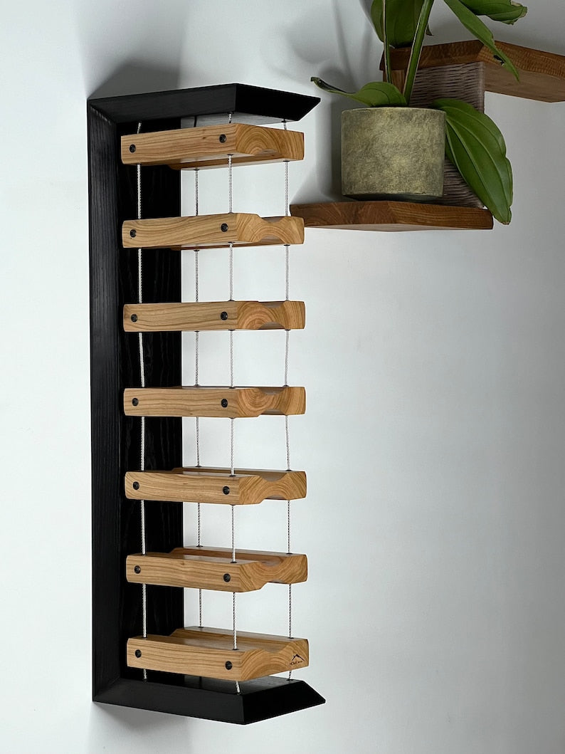 Wooden rack, bottle storage