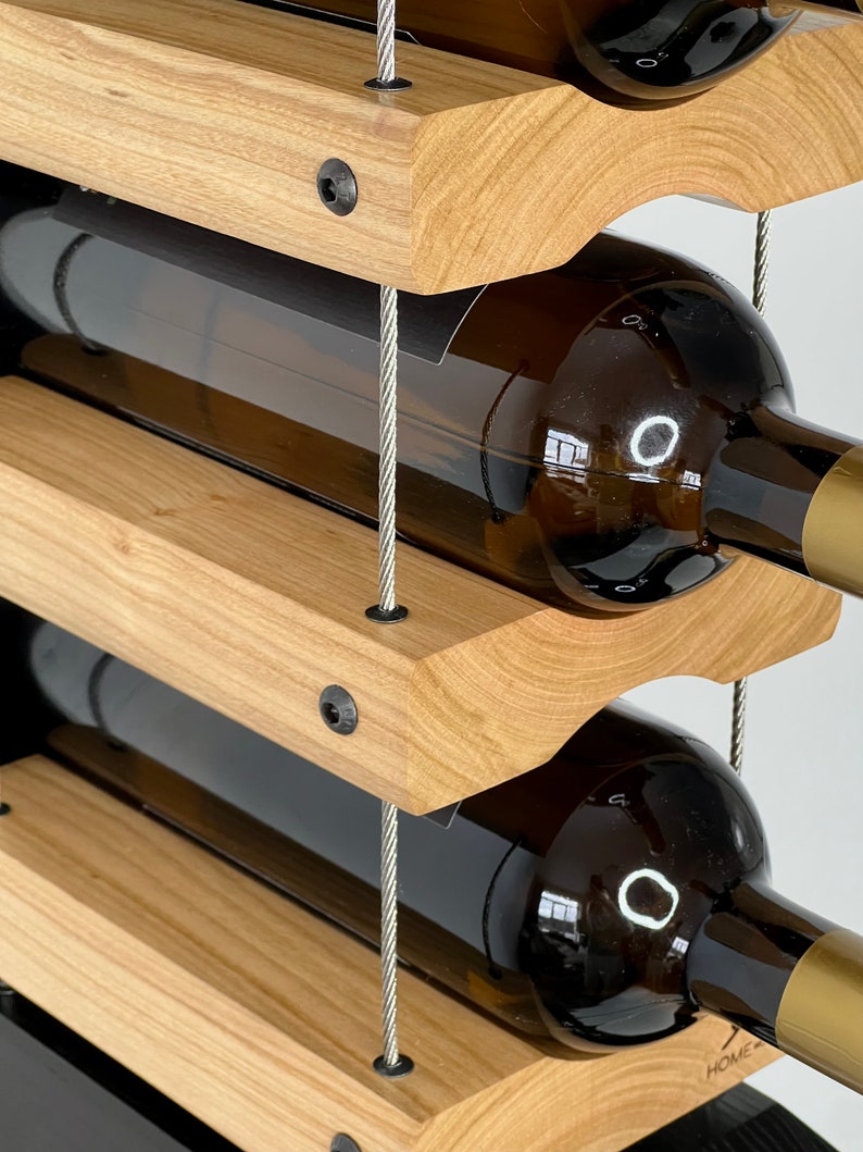 Wooden rack, bottle storage