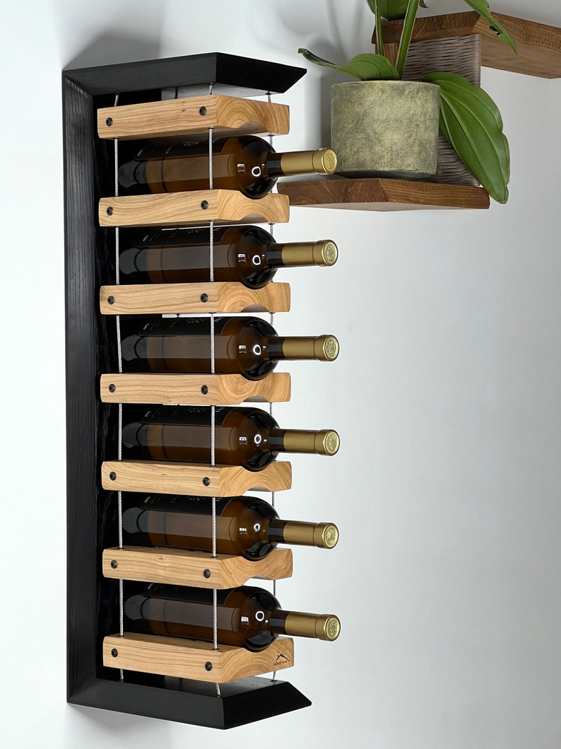 Wooden rack, bottle storage