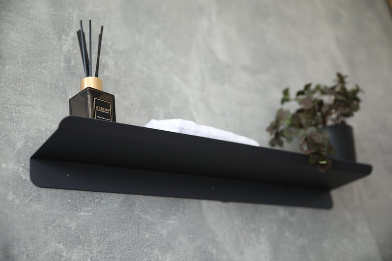 Cosmetic floating shelf in bedroom