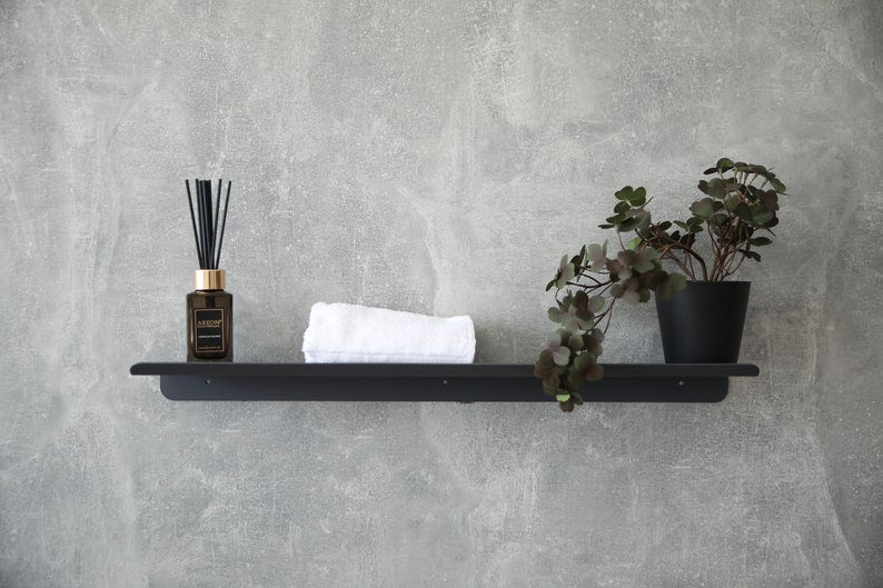 Cosmetic floating shelf in bedroom