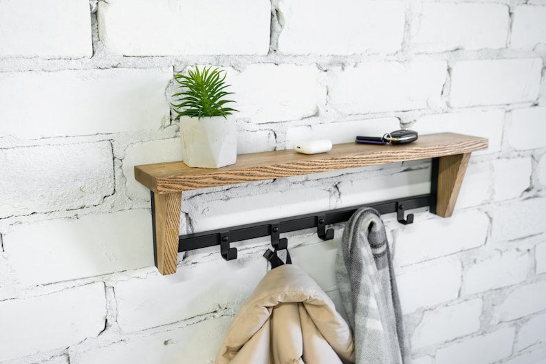 Wooden towel rack