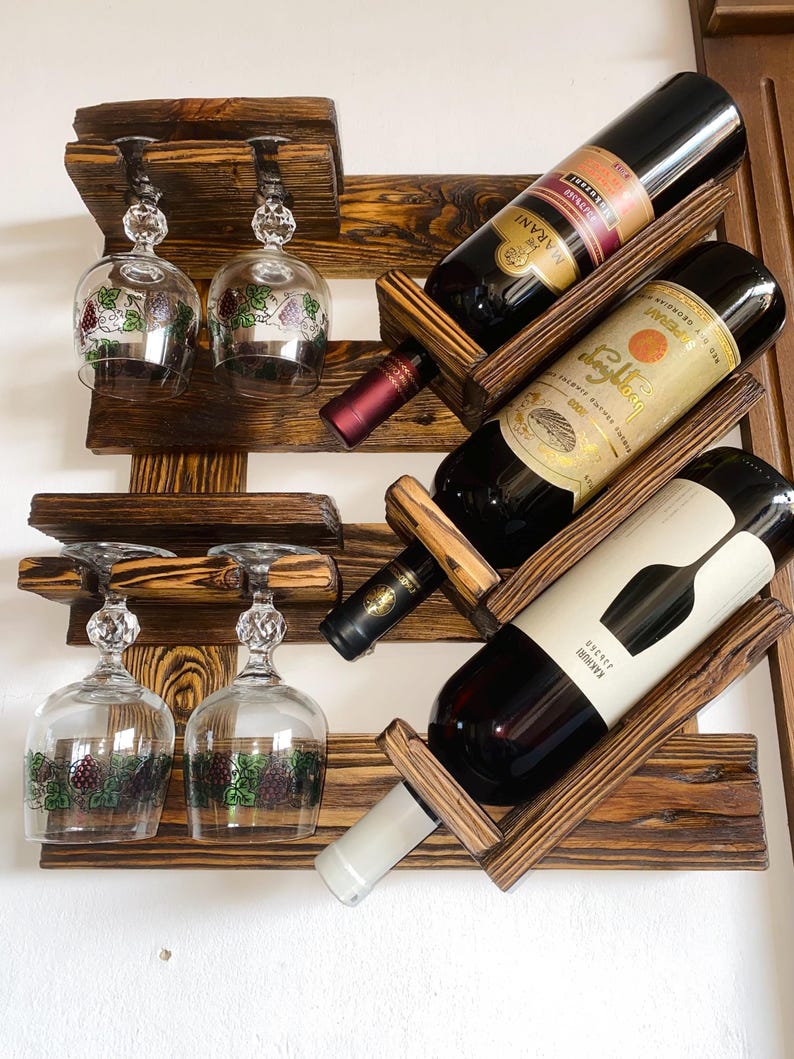 Wooden rack with holder.