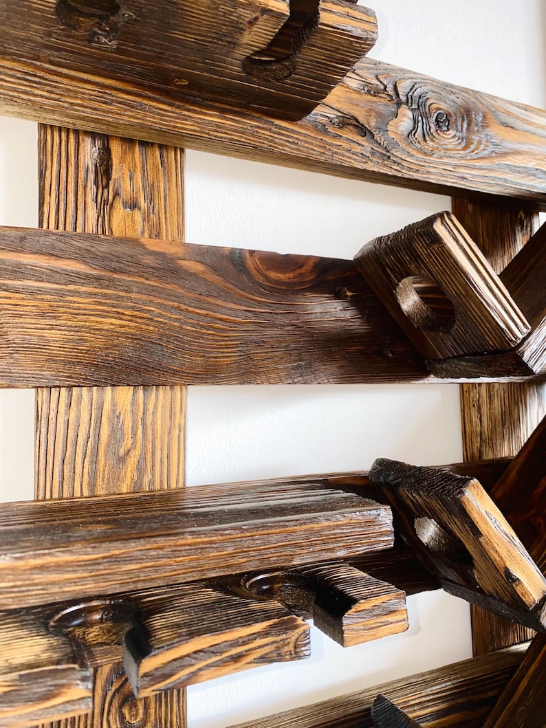 Wooden rack with holder.