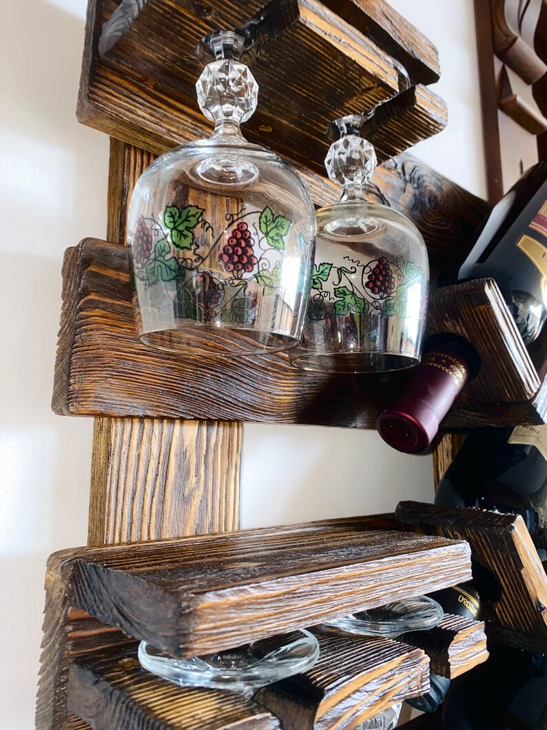 Wooden rack with holder.