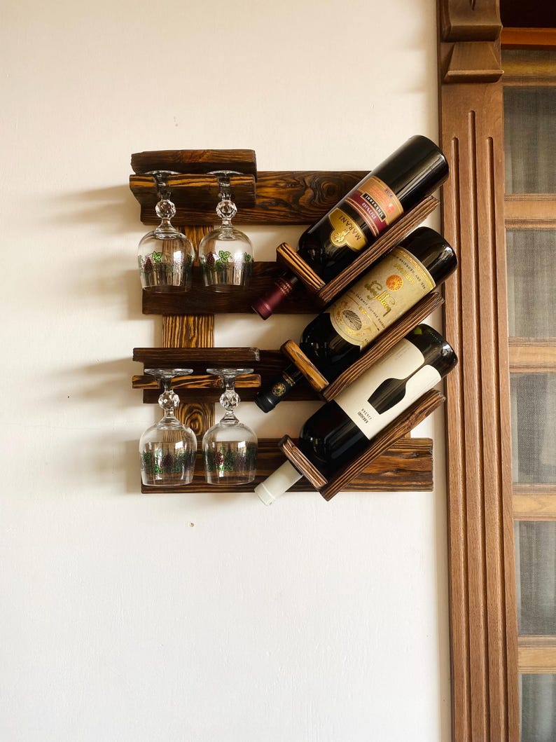 Wooden rack with holder.