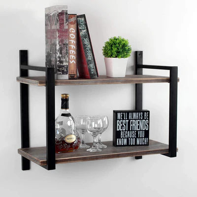 Industrial Pipe Shelving Wall Mounted