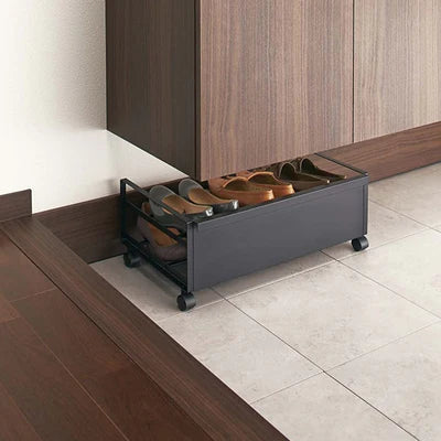 Hidden Storage Rolling Shoe Rack