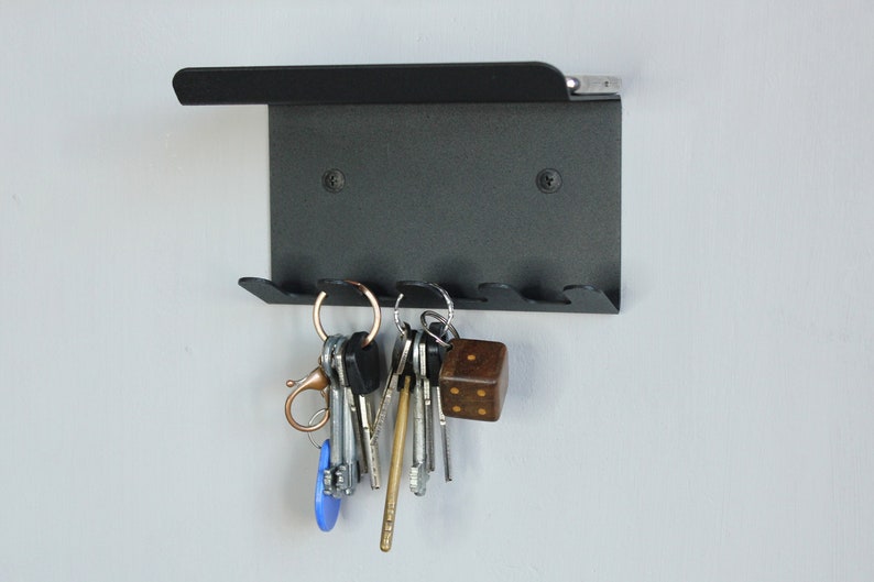 Wall mounted key shelf