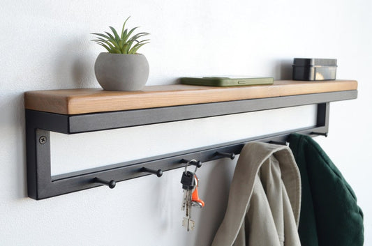 Entryway wall mounted coat rack