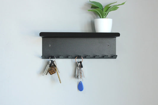 Wall mounted key shelf