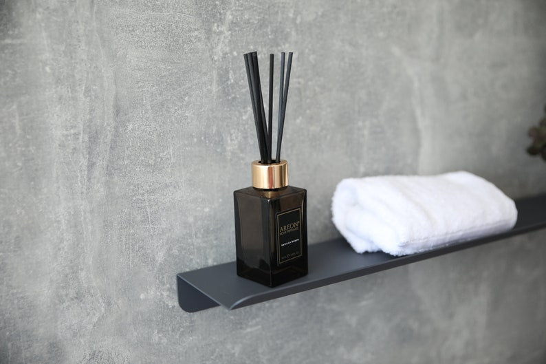 Cosmetic floating shelf in bedroom