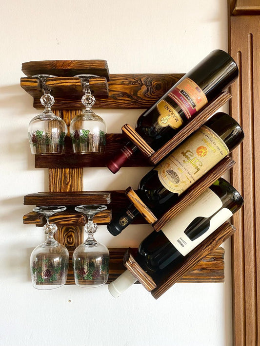 Wooden  rack with  holder.